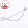 Новая магнитная брошь со стразами, хрустальная цепочка с кисточкой, металлическое покрытие, магнитный зажим для хиджаба, булавки без отверстий, модные аксессуары