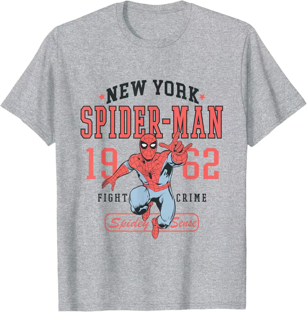 2026 New Movie Themed Unisex T-Shirt, Funny Classic Spider-Man Character Street Style Short Sleeve Tops, Ideal Gift T-Shirt