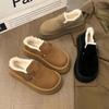 2024New Women's Shoes Winter Plush Warm Cotton Shoe Fashion Suede Casual Shoes for Women Slip-On Loafers Fur Shoes Zapatos Mujer