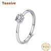 Tancise Classic 925 Sterling Silver Zircon Ring Ladies Jewelry Wedding Promise Party Gift
