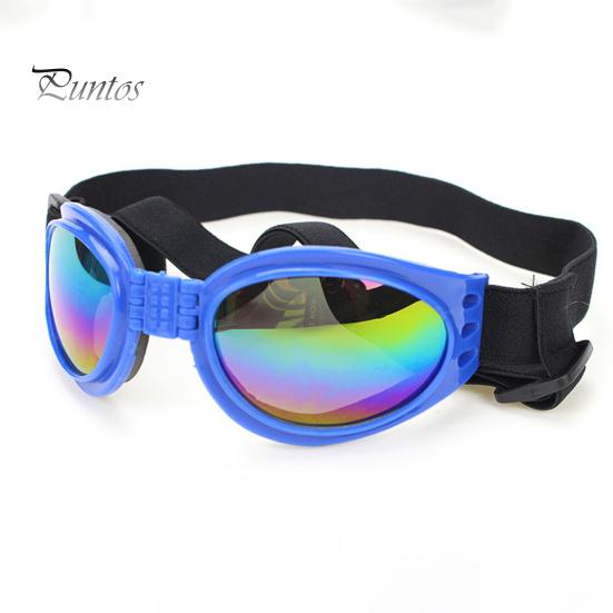 Dog Polarized Sunglasses Small Breed UV Protection Windproof Sun Glasses Pet Goggles Adjustable Folding Eye Wear with Elastic Band for Outdoor