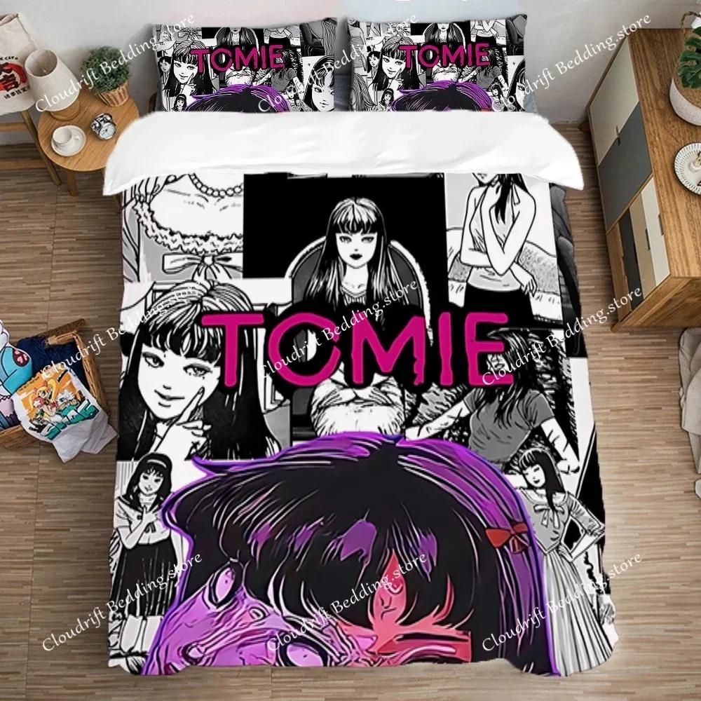 Пододеяльники Комплект постельного белья Двуспальный размер Tomie Комплекты постельного белья Модный комплект пододеяльников Наволочка Художественное одеяло Queen Домашний текстиль026