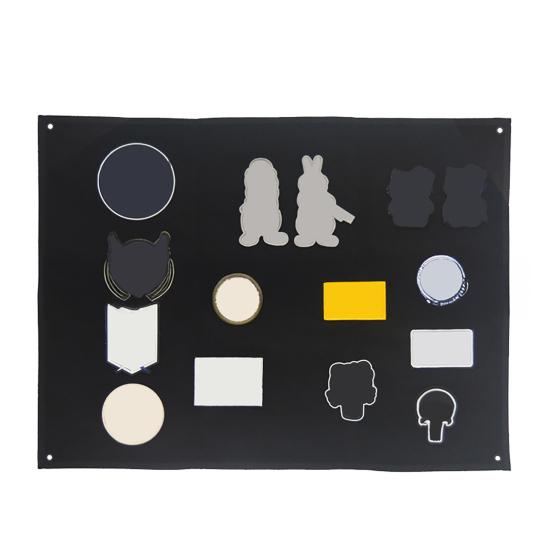 Tactical Patch Display Board Wall Mounted Collapsible Military Patch Board Hook Loop Tactical Patches Holder for Military Morale Badges Name Patches