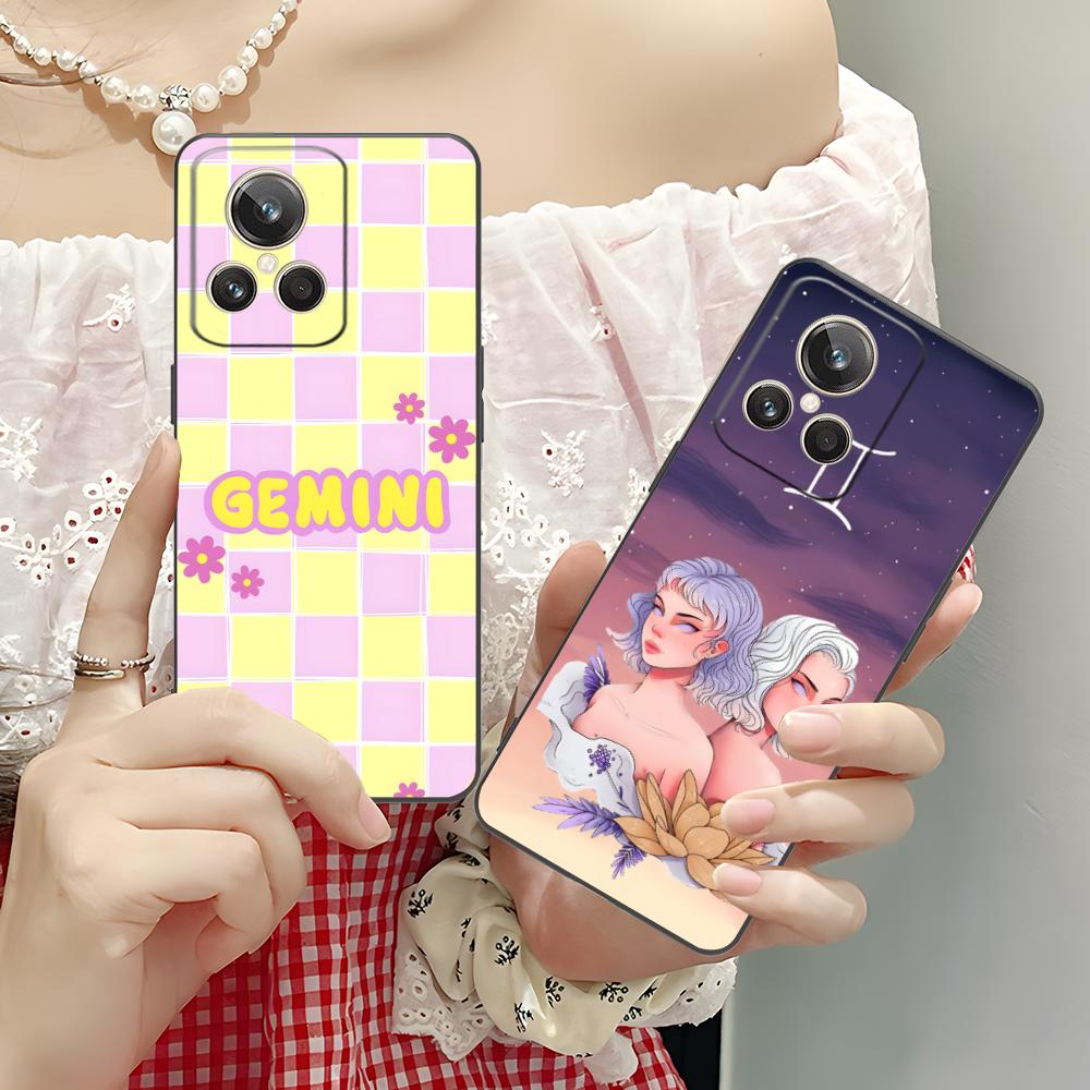 Чехол для мобильного телефона со знаком зодиака Близнецы для Realme GT 8 Neo Pro C75 73 71 C67 65 C55 53 C35 31 C20 15 Цветной печатный чехол
