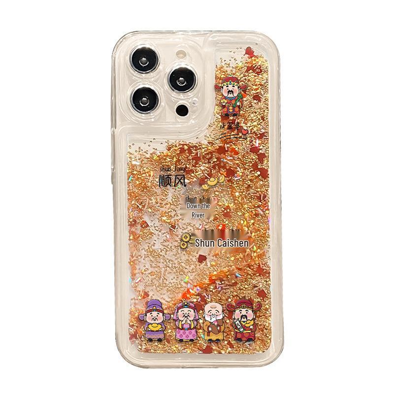 Чехол «Пять богов на удачу: зыбучие пески» для iPhone 16 Pro/15/14/13P — Год Змеи