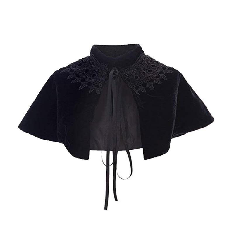 Velvet Velour Cape Vampire Knight Cloak Halloween Grim Reaper Role Play Cape for Adults Kids