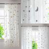 Stars Print Tulle Door Window Curtain Drape Panel Cloth Screen Window Scarf  Valances