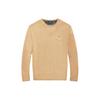 Polo Solid Color Logo Embroidered Crew Neck Casual Pullover Sweater Men Sweater Brown MNPOSWE16820771-200