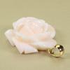 Pendant Mid Coral Pink Rose K18YG Undyed
