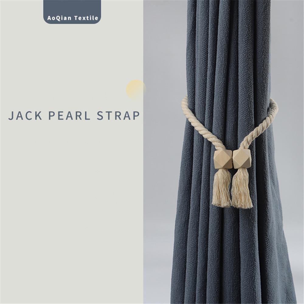 Hand-Woven Solid Wooden Magnetic Knot Buckle Curtain Tiebacks Boho Style Suitable For Living Room Bedroom Home Decoration