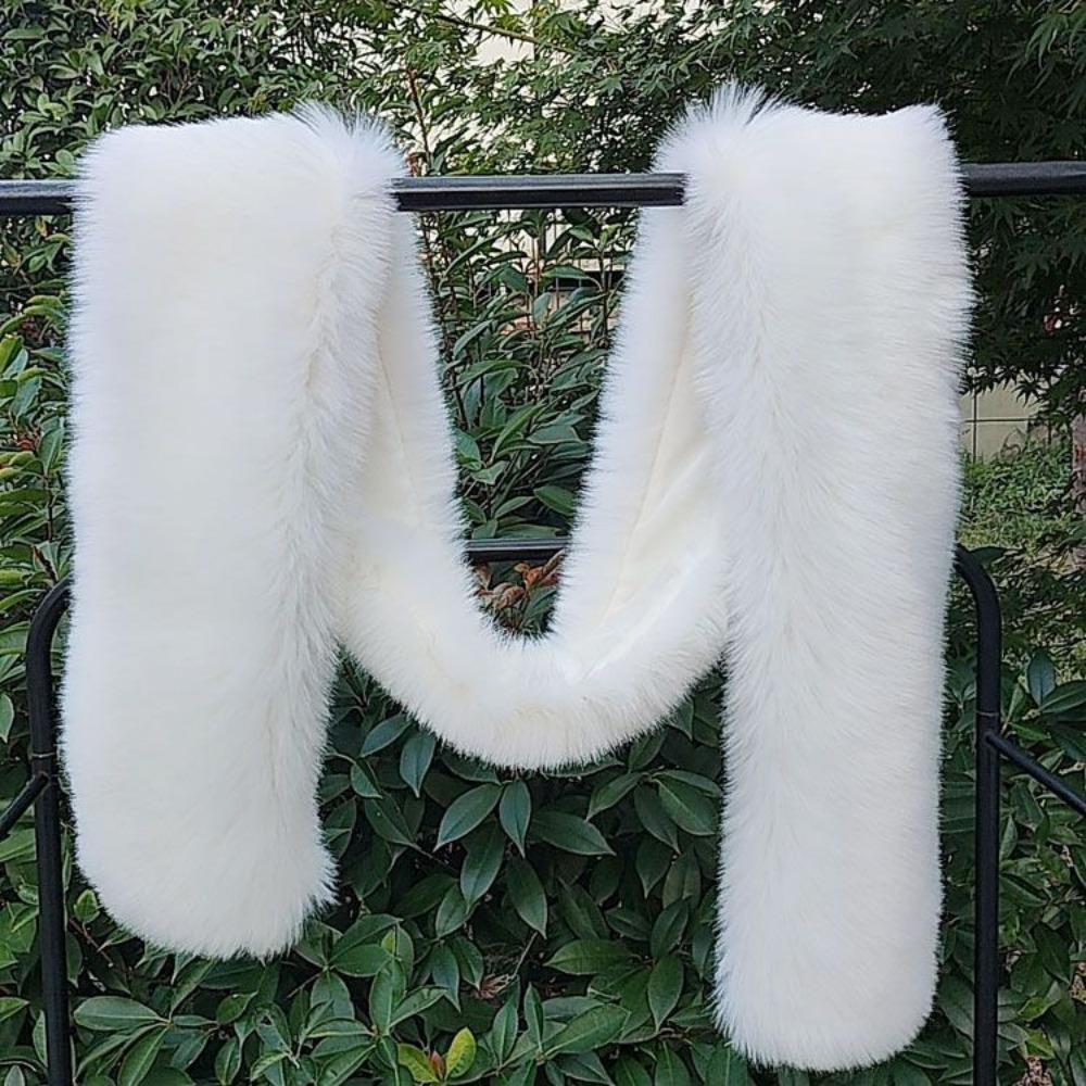 Long Scarf Unisex Imitation Fur Scarf Cold-proof Fox Hair Big Hair Collar Student Warm Neck Cover Tide
