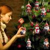 Christmas Ornaments Cartoon Snowman/Santa Xmas Tree Hanging Decoration Holiday Acrylic Decor
