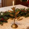 Iron Art Branch Candle Holder Vintage Metal Leaf Candlestick Home Living Room Wedding Party Tealight Candle Stand Dining Table Centerpiece Ornament