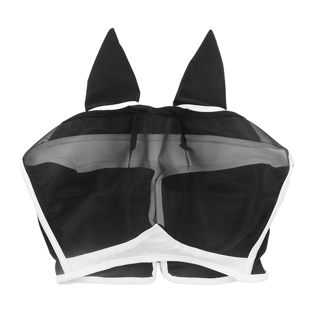 Horse Fly Mask Soft Breathable Elastic Knitted Fabric Anti Mosquito Anti Fly Horse Mask with Ears