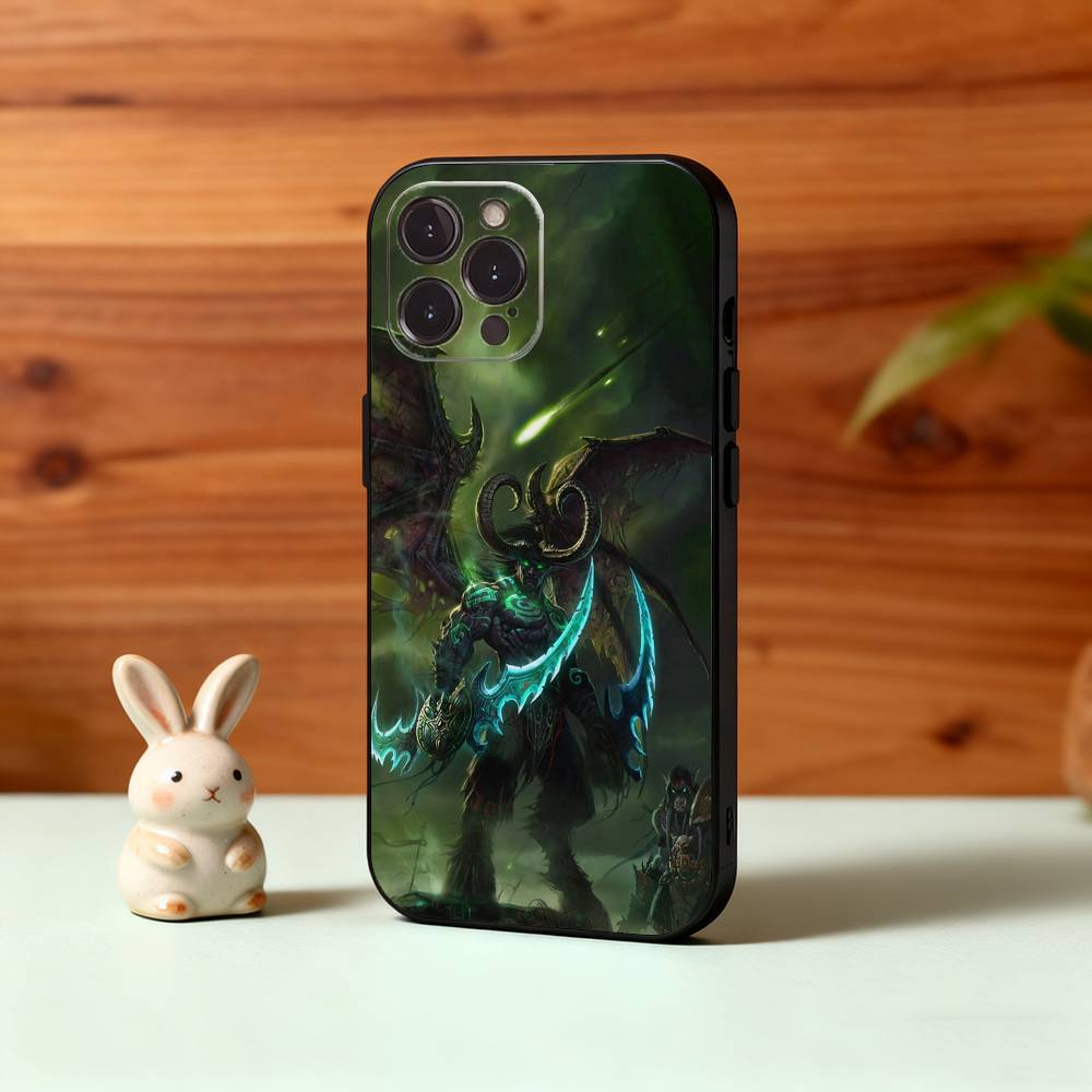 G-Game T-Мир W-Warcraft Чехол для телефона Для iPhone17 16 15 14 13 12 11 Pro Max Plus, 5G Мягкий Черный Чехол