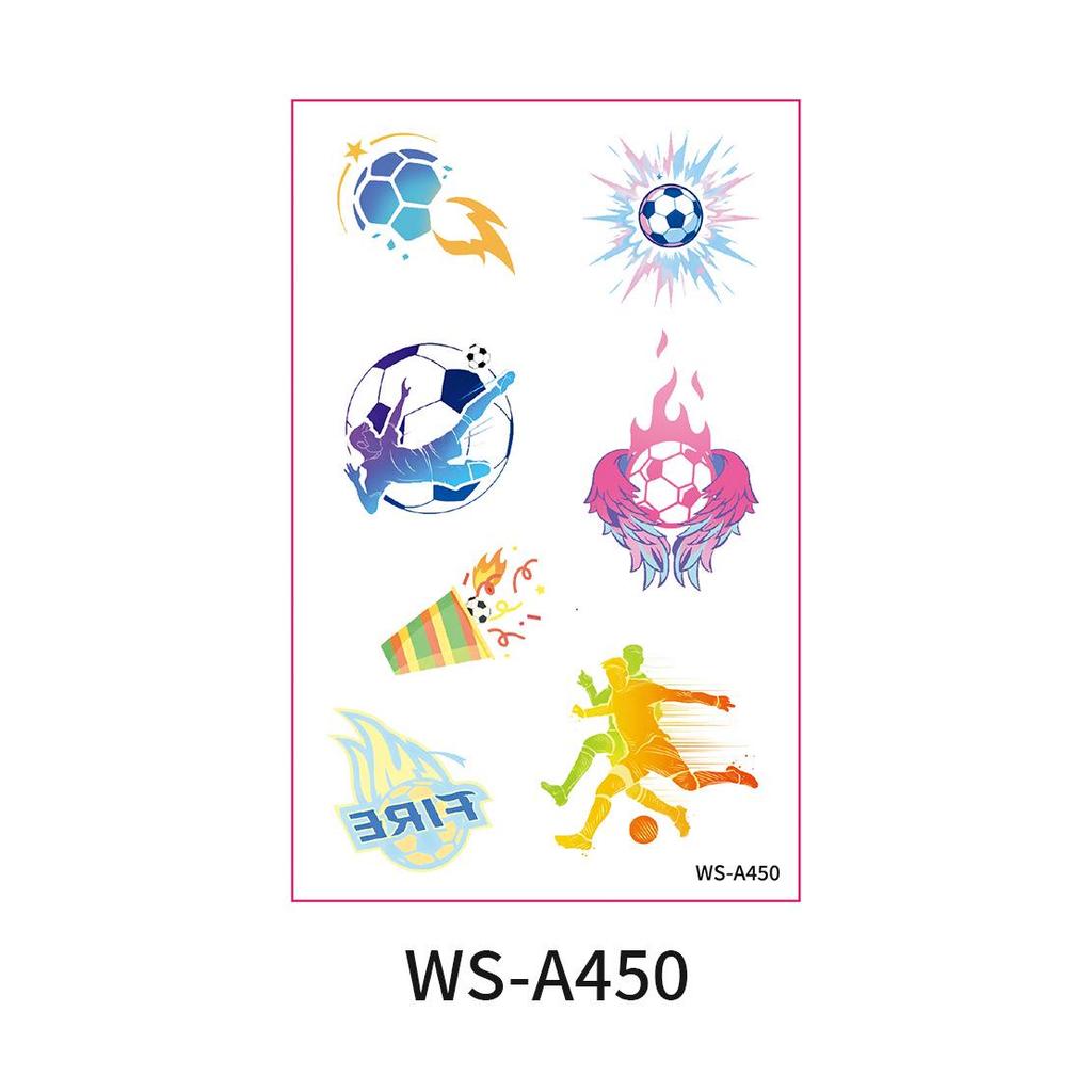 World Cup Waterproof Cartoon Face Tattoo Stickers for Sports Events and Parties