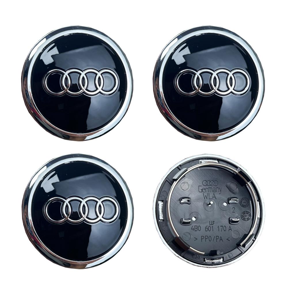 Для Audi 8V 4 шт. Для Audi A3 A4 A5 A6 A7 A8 S4 S6 A1 A2 Q5 Подходит 60 мм 61 мм 68 мм 69 мм Замена значка центральной заглушки ступицы колеса автомобиля