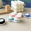 1pcs Cream Color Contact Lenses Box Travel Holder Container Soaking Contact Lens Box Mini Contact Lenses Case Accessories