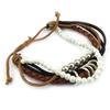 [L1644] - Fancy Bracelet 'Kilimanjaro' Brown White