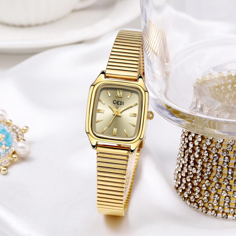 Medieval High-Value Women'S Watch Niche High-End Quartz Watch Women'S Simple Waterproof Steel Belt Watch