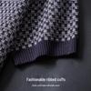 Men's Short Sleeve Jacquard Sweater: Autumn/Winter Round Neck Light Luxury Knit Undershirt
