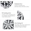 WOSTU Carved Snowflakes Pendant Charm Authentic 925 Sterling Silver Bead for 3MM Original Silver Bracelet Necklace Jewelry
