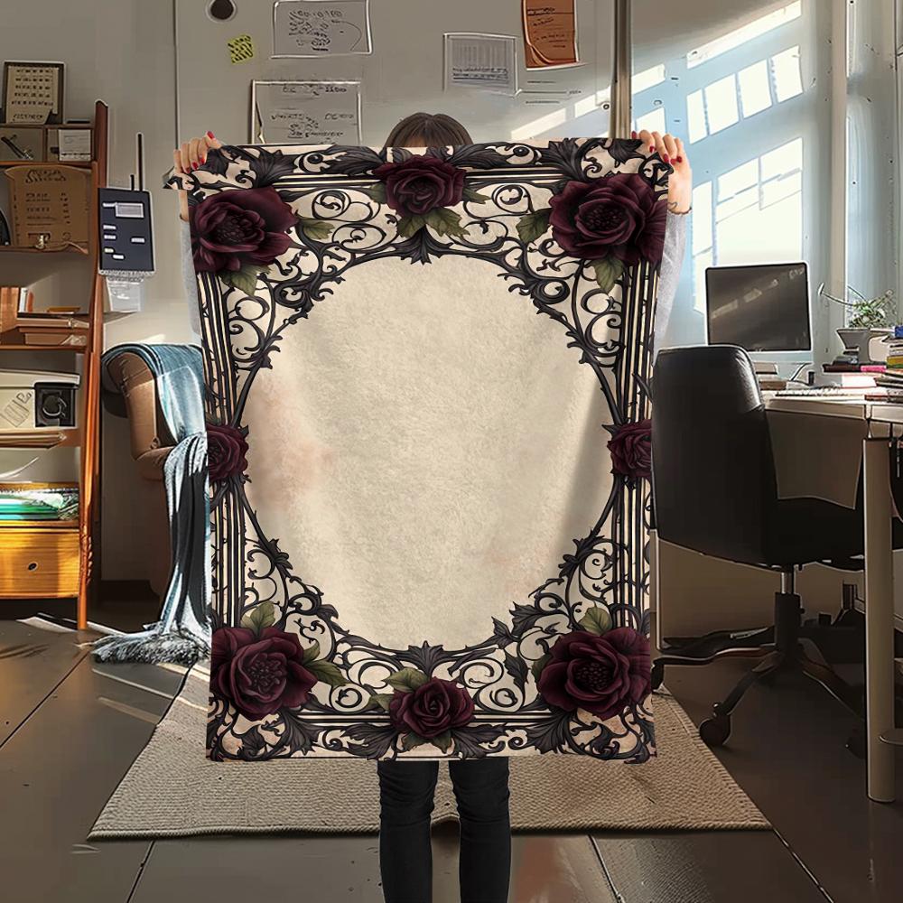 Винтажный и великолепный принт Фланелевое одеяло, Высокое качество, Комфортное для всех сезонов, Декор для дома, Тепло и уют, Идеально для рождественских подарков