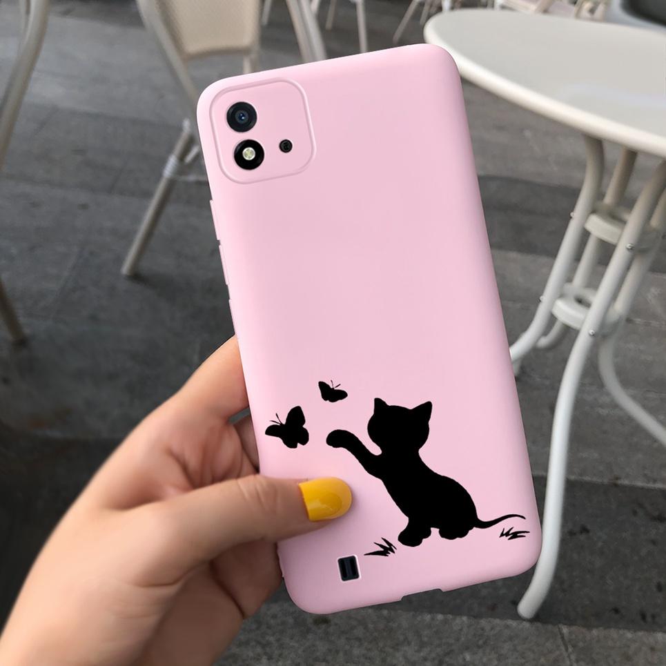 Канди Чехол для телефона Для Realme C11 2021 Чехол 6.52" Мультяшный Детский Девочка Задняя крышка Оболочка Для Oppo Realme C11 C 11 RMX3231 Силиконовый