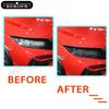 For Honda Civic 10th 2016- 19  TPU Car Headlight Film Protective Sticker Lamp Hoods Transparent Smoke Black Accessories