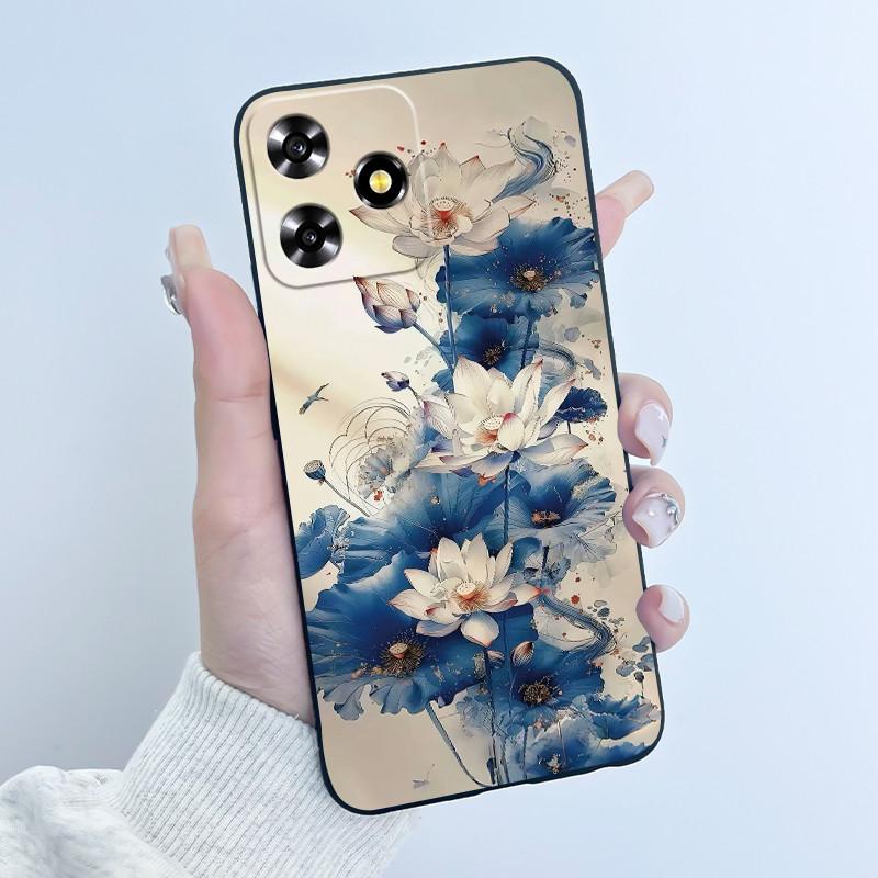 Мягкий чехол для ZTE Blade V50 Design / ZTE 8050 / Blade V50 Smart Чехол Роскошный Дракон Милый Крутой Для Мальчиков Девочек Чехол для Телефона Черная Крышка
