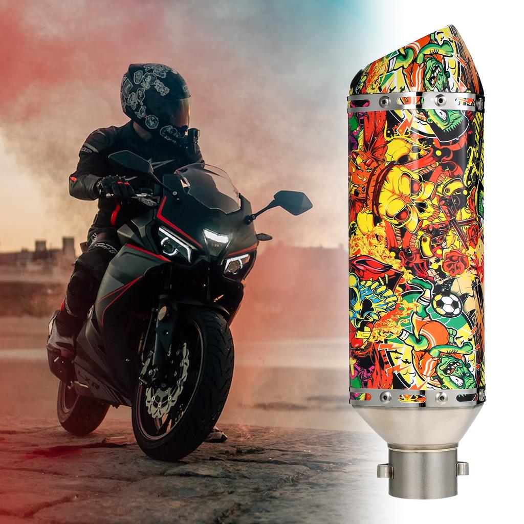 1,5-2 дюйма впускные трубы глушителя мотоцикла, надеваемые на глушитель, карбоновый модный уличный стиль, хвост