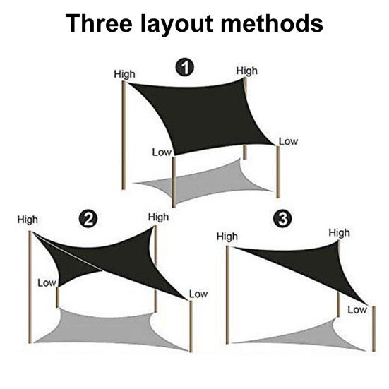 Треугольный солнцезащитный козырек, парус, водонепроницаемый, блокирующий УФ-излучение, навес от солнца, уличный тент, тент для заднего двора, сада, террасы, перголы