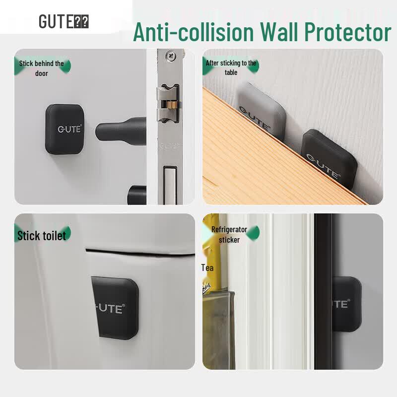 GUTE Silicone Punch-Free Anti-Collision Door Stopper