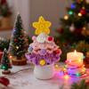 Christmas Yarn Ornament Bright Color Xmas Tree Star Shape Knitted Tree Decoration Home Party Holiday Accent