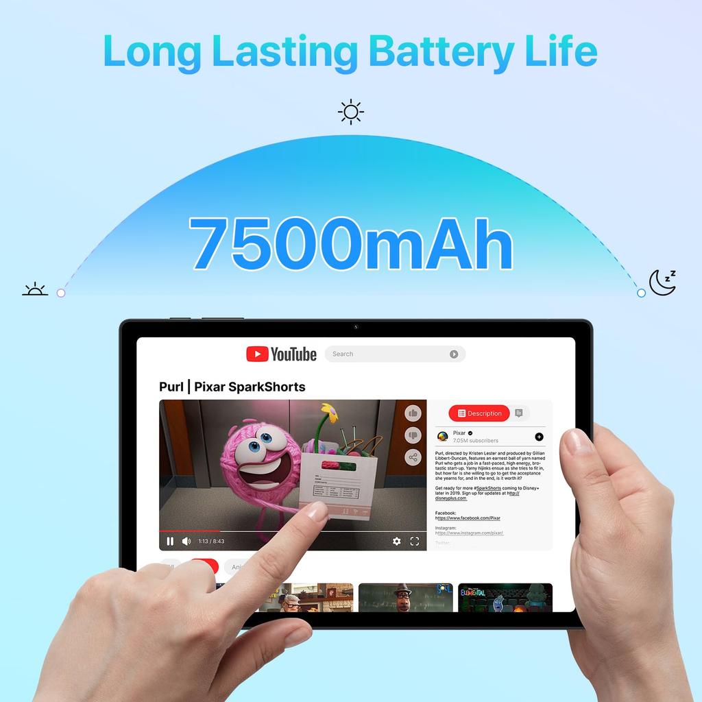 Планшет UMIDIGI A13 Tab TF FHD WideVineL1 7500 мАч 18 Вт IPS Quad Face Беспроводной чехол в комплекте, 16 ГБ+128 ГБ+расширение до 1 ТБ, 10,51-дюймовый 19201200 8-ядерный процессор,