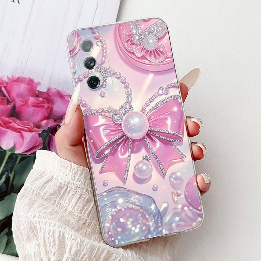 For Samsung Galaxy S20 FE Case SM-G780F S20FE Cover Popular Flower Soft Silicone Cases For Samsung S20 Fan Edition S20Lite Funda