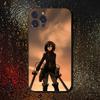Чехол для телефона Attack on T-Titan Микаса для iPhone 16,15,14,13,12,11 Plus,Pro Max,XS,X,XR,SE,Mini,8,7, Мягкий силиконовый черный чехол
