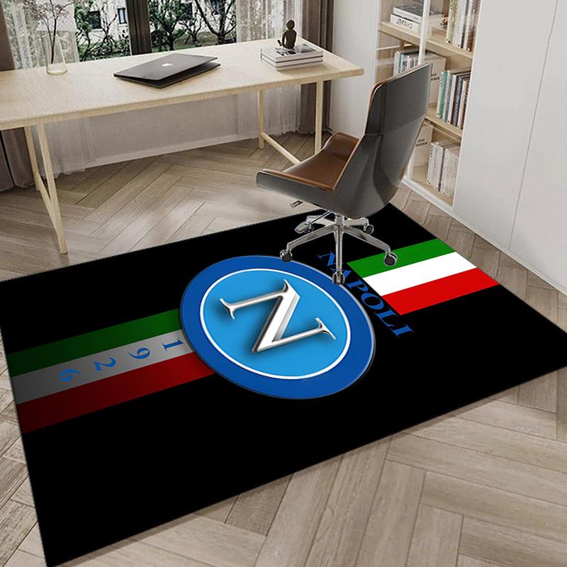 Napoli Blue Energy Symbol Area Rug Office rug, Chair Rug, Decor Carpet Livingroom bedroom Mat, Large Size Fan gifts Christmas gifts