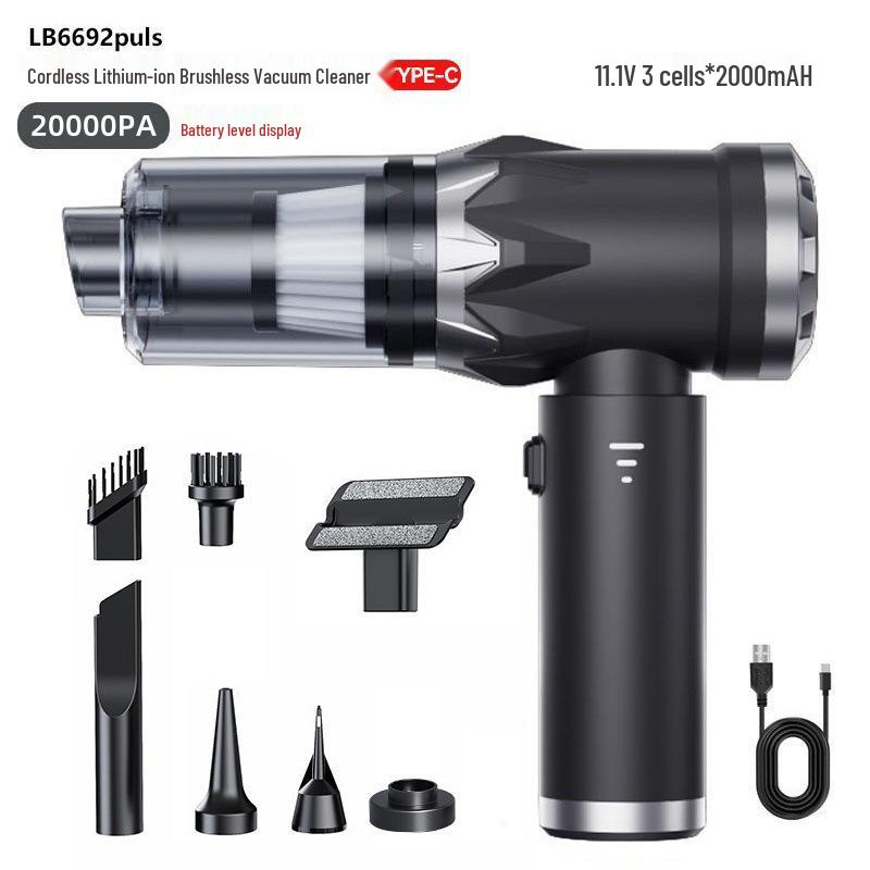 Мощный беспроводной ручной автомобильный пылесос – Сильное всасывание, Перезаряжаемый, для использования в салоне автомобиля и дома