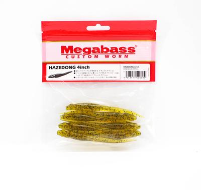 Megabass Мягкая приманка Hazedong 4 дюйма, темная дыня, перец (0589)