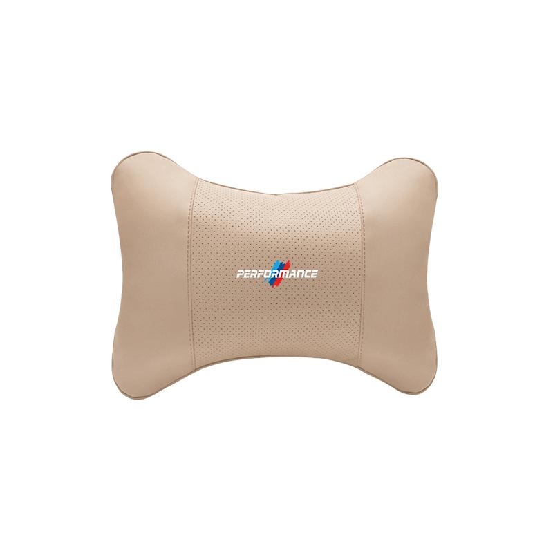 M logo Car Valve Cap Auto Seat Headrest Leather Neck Pillow Head Support For BMW X1 X2 X3 X5 X4 X6 X7 iX3 F20 F10 F07 E70 E46 FY6