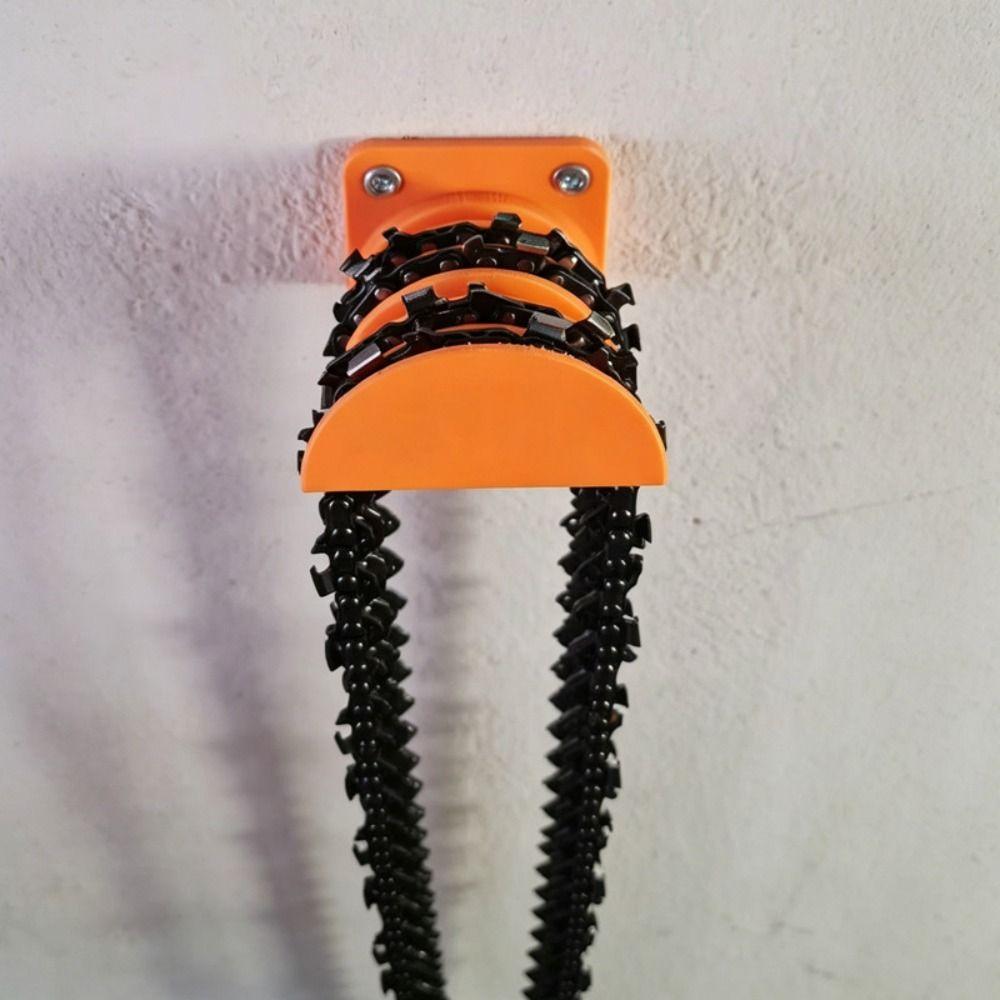With Screw Holes Chain Saw Chain Storage Rack Multi-Functional Wall Mounted Hanging Chain Holder for 6 Chains Space Saving