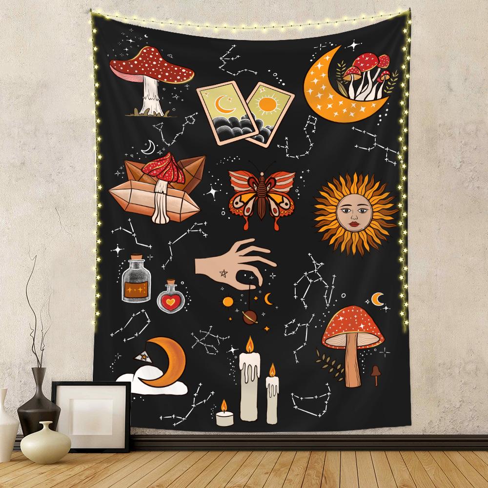 VIKAMA Bohemian Tapestry Wall Hanging Abstract Art Weave Decor Suitable for Bedrooms and Living Rooms Music Party Theme