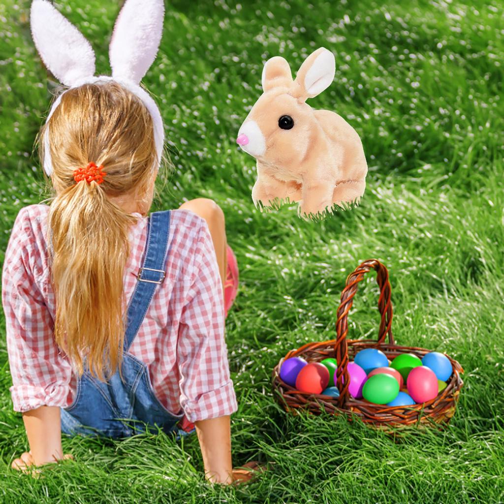 Плюшевый электронный кролик, детская подставка, прыгающая и звуковая интерактивная игрушка-кролик, подарки