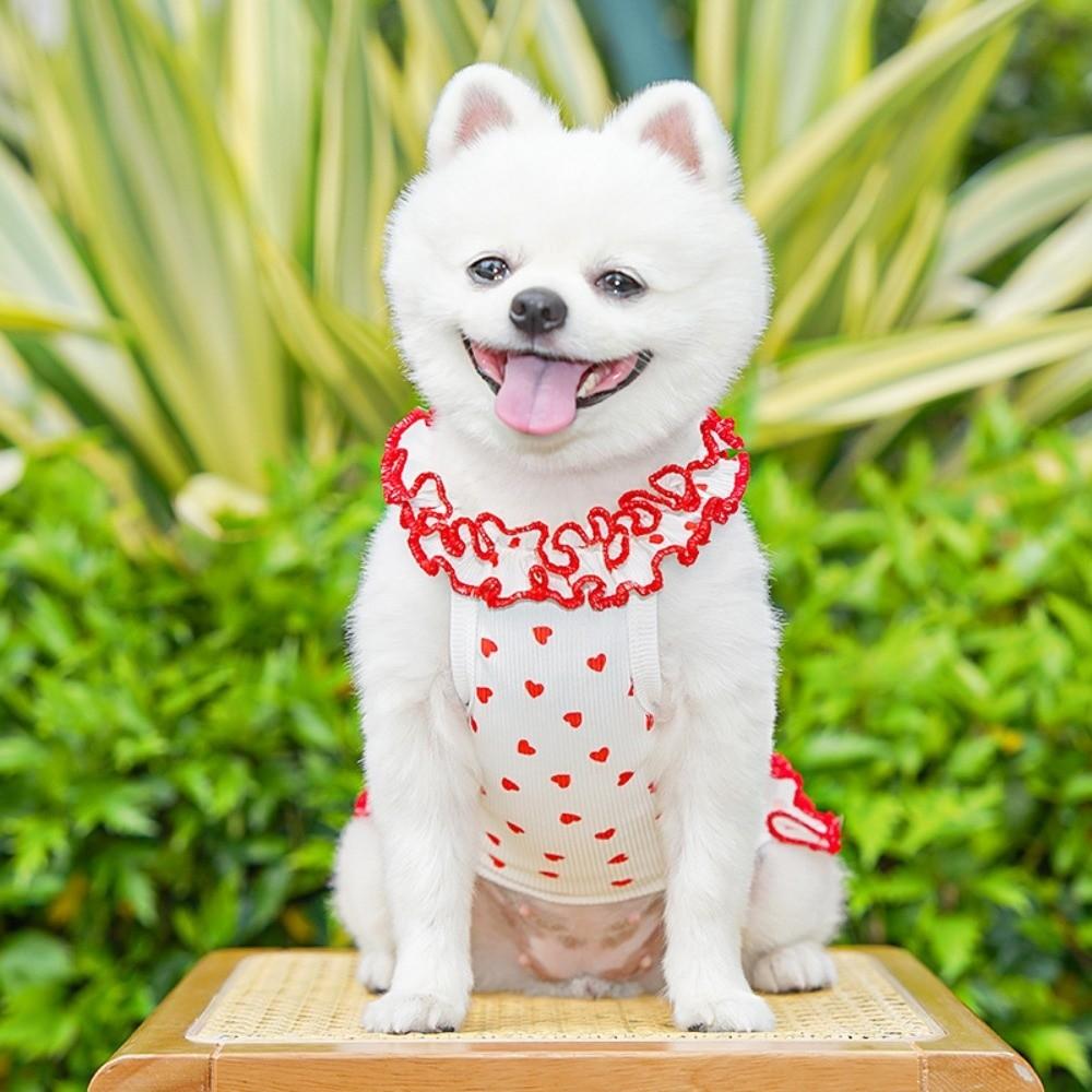 Ruffle Cat Puppy Vest Cat Costume Kittens Clothing Cute Pet Shirt Dog Cat Clothes Indoor Outdoor