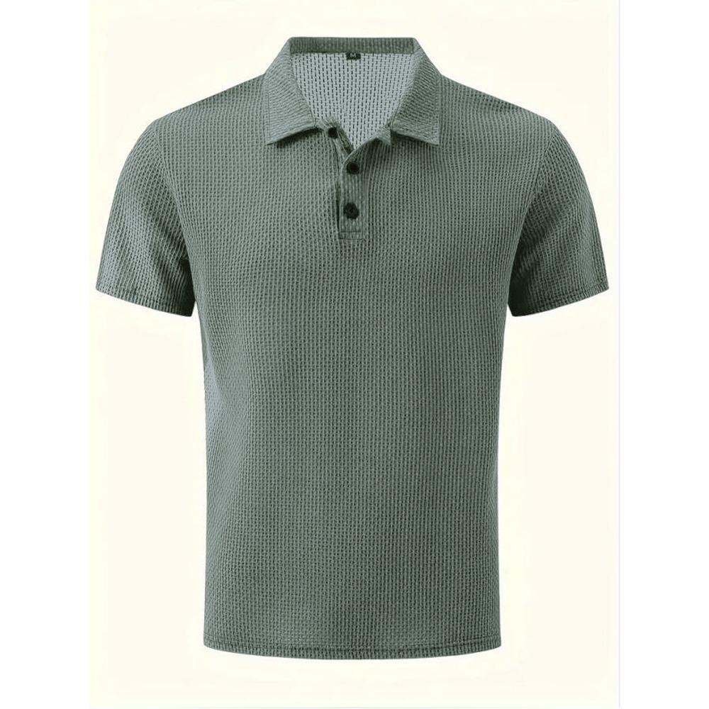 Summer t-shirt Paul short-sleeved short-sleeved high-end mesh ice silk short-sleeved t-shirt men's shirt collar summer solid color