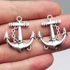10pcs/lot--31x27mm Silver Gold Bronze Plated Anchor Charms Pendant for DIY Keychain Supplies Jewelry Making Findings Accessories