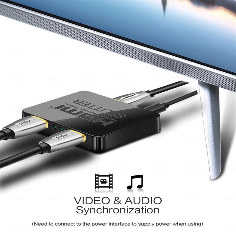 HDMI-совместимый разветвитель 1 в 2 выхода 4k HDMI-совместимый разветвитель Full Hd 1080p 3D-адаптер усилителя