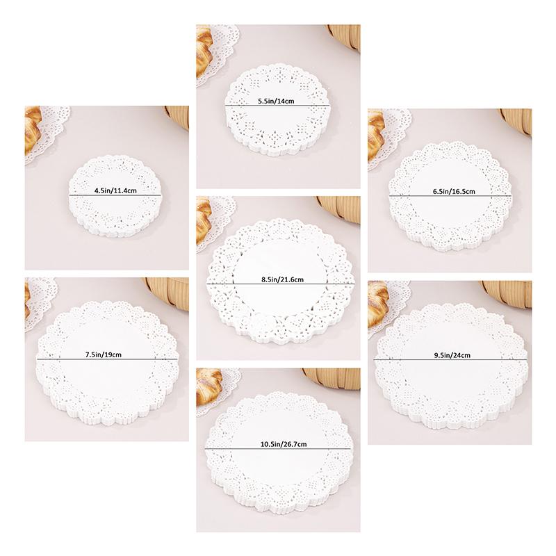150 шт., круглая бумажная салфетка с кружевными краями, подложка для кексов, жареная еда, десерт, печенье, вечеринка, свадьба, бисквит, торт, посуда, подложка для чашки