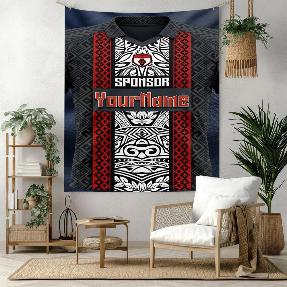Ethnic Tribal Patterns Custom Your Name Wall Decor Tapestry Art For Pet Memorial Birthdaywedding Party Backdrop Family Gift
